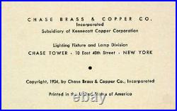 1934 Chase Brass & Copper Co Lighting Fixtures Catalog Art Deco Lamp Design