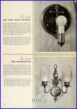 1934 Chase Brass & Copper Co Lighting Fixtures Catalog Art Deco Lamp Design