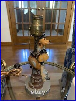 1935 Antique ART DECO Cartoon POPEYE STATUE King Features LAMP Figural Metal