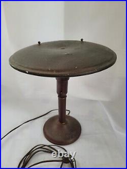 1936 M. G. Wheeler Art Deco Flying Saucer Working Metal Lamp