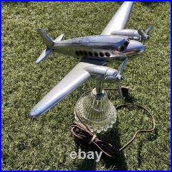 1939 World's Fair Airplane Art Deco Lamp Douglas Airplane Rehberger Boeing Works
