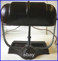 1940's BAKELITE DESKTOP LAMP AND PEN SET GREAT COND ART DECO