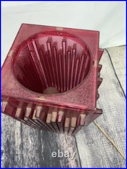 1940s/50s Hollywood Art Deco waterfall lamp Red Abs Plastic