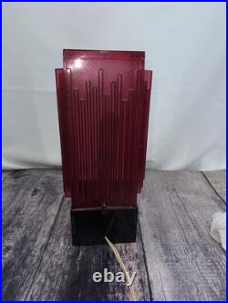 1940s/50s Hollywood Art Deco waterfall lamp Red Abs Plastic