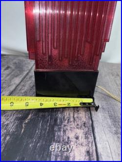 1940s/50s Hollywood Art Deco waterfall lamp Red Abs Plastic