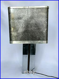 1970 Romeo Rega Grande Lampe Art Deco Moderniste Bauhaus Shabby Chic C1495