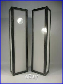 1 von 2 Schwere Art Deco Wandleuchte 60x15 Handarbeit Industrie Design Wandlampe