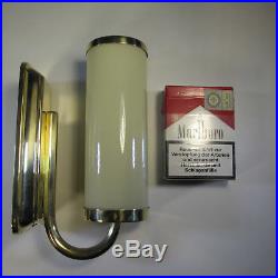 1 von 3 Art Deco Wandlampe Tubus Glasschirm 60er Lampe Bauhaus Lampe Wandleuchte