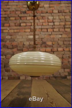 20er Art Deco Lampe Deckenlampe BAUHAUS Lamp Leuchte Hängelampe Glas ANTIK 30er