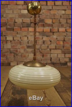 20er Art Deco Lampe Deckenlampe BAUHAUS Lamp Leuchte Hängelampe Glas ANTIK 30er