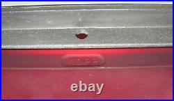 2 Complete KOPP EXIT LIGHT Glass Globe Ruby Red Sign Theater Cinema Art Deco