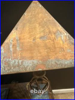 2 Mario Villa Lamps Art Deco Copper Signed