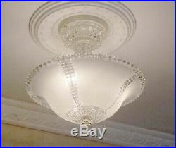 355 Vintage antique arT DEco Glass Ceiling Light Lamp Fixture Chandelier