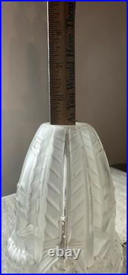 3 Antique RARE Art Deco Sabino Glass Shades Pinecone Motif