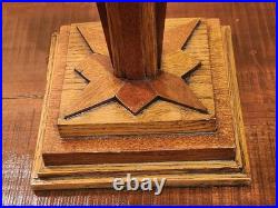 3 Piece Art Deco Skyscraper Bullet Torpedo Lamp Set Machine Age Frosted