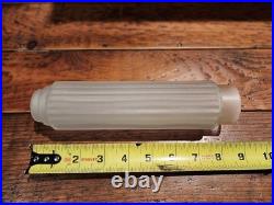 3 Piece Art Deco Skyscraper Bullet Torpedo Lamp Set Machine Age Frosted