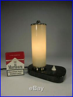 40er Jahre Art Deco Tischlampe Antik Tischleuchte Natursteinfuß Marmor Lampe