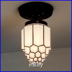 543b Vintage Antique ArT DEco Ceiling Light Lamp Fixture Fixture Porch Hall