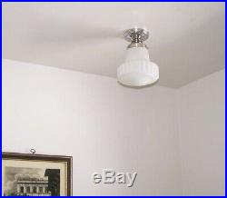 710 Vintage Antique art deco Ceiling Light Lamp Fixture bath Hall 1 of 3