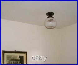 751 Vintage Antique aRT Deco Glass Globe Shade Ceiling Light Lamp Fixture