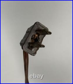 ANTIQUE ART DECO LA BELLE JOAN of ARC-SPELTER LAMP MISSING SHADES