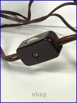 ANTIQUE ART DECO LA BELLE JOAN of ARC-SPELTER LAMP MISSING SHADES