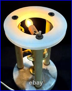 ANTIQUE Art Deco Dancing Pixie Lamp Gerado by J. B. Hirsch withglass Dome 13 H