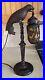 ANTIQUE_VINTAGE_CAST_METAL_PARROT_ART_DECO_ACCENT_LAMP_With_CAGED_GLASS_SHADE_MINT_01_kg