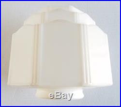 ART DECO 3 Tier Octagonal SKYSCRAPER Ceiling Globe White Glass Light LAMP SHADE