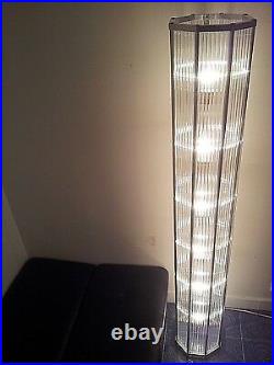 ART DECO BAUHAUS, FRENCH FLOOR LAMP, CLASSIC OCTAGON DESIGN, 60in x 10in