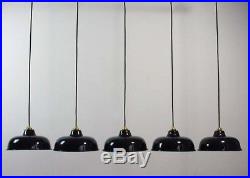 ART DECO Bauhaus Lampe LOFT Fabriklampe INDUSTRIELAMPE EMAILLELAMPE EMAILLE