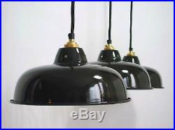 ART DECO Bauhaus Lampe LOFT Fabriklampe INDUSTRIELAMPE Werkstattlampe EMAILLE