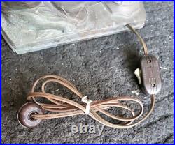 ART DECO Elephant Frankart/Spelter Lamp No 186 Uranium Shade Working