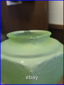 ART DECO Elephant Frankart/Spelter Lamp No 186 Uranium Shade Working