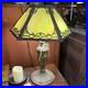 ART_DECO_GREEN_SLAG_GLASS_LAMP_Damage_See_Photos_01_rj
