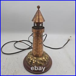 ART DECO Lighthouse BRONZE BRASS TABLE LAMP 9