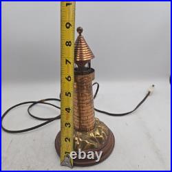 ART DECO Lighthouse BRONZE BRASS TABLE LAMP 9