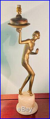 ART DECO STUNNING FIGURE LAMP ORIGINAL 1930s RE-WIRED SUPERB QUALITY FINE DETAIL