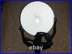 ART DECO STYLE-Nude Dancer withFlowing Hair-Spiral Disc Lamp-ON/OFF-Excellent