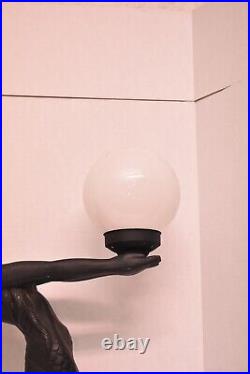 ART Deco Style Dancer 24 Tall Table Lamp Mermaid Sculpture Nude Woman Figural