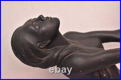 ART Deco Style Dancer 24 Tall Table Lamp Mermaid Sculpture Nude Woman Figural