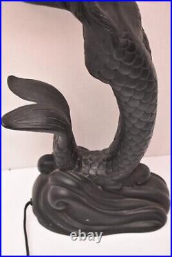 ART Deco Style Dancer 24 Tall Table Lamp Mermaid Sculpture Nude Woman Figural