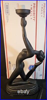 ART Deco Style Dancer 25 Tall Table Lamp Lady Sculpture Nude Woman Figural