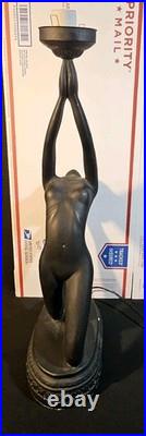 ART Deco Style Dancer 25 Tall Table Lamp Lady Sculpture Nude Woman Figural