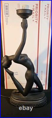 ART Deco Style Dancer 25 Tall Table Lamp Lady Sculpture Nude Woman Figural
