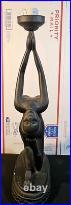 ART Deco Style Dancer 25 Tall Table Lamp Lady Sculpture Nude Woman Figural