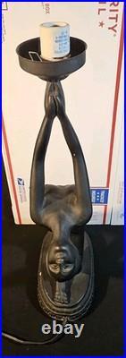 ART Deco Style Dancer 25 Tall Table Lamp Lady Sculpture Nude Woman Figural