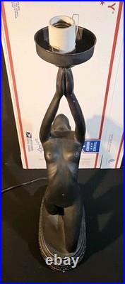 ART Deco Style Dancer 25 Tall Table Lamp Lady Sculpture Nude Woman Figural