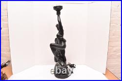 ART Deco Style Dancers 27 Tall Table Lamp Acrobat Sculpture Nude Woman Figural