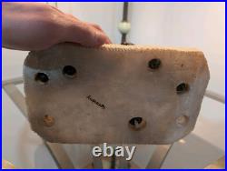 AUTHENTIC! Antique Polar Bear on Iceberg NIGHTLIGHT Lamp Alabaster ART DECO